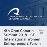 4th Gran Canaria Summit 2018 - San Francisco International Women Entrepreneurs Forum. 10 de mayo en Las Palmas de Gran Canaria