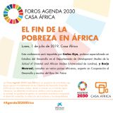 Foros #Agenda2030: La lucha contra la pobreza. ODS en África. En Casa África el 1 de julio a las 19:30h
