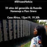 #ÁfricaesNoticia: "25 años del genocidio de Ruanda". En Casa África, el 12 de junio de 19.30 a 21.00