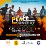 Concierto por la Paz. El 3 de diciembre en directo en Accra (Ghana) y el 5dic a través de las redes sociales de Casa África