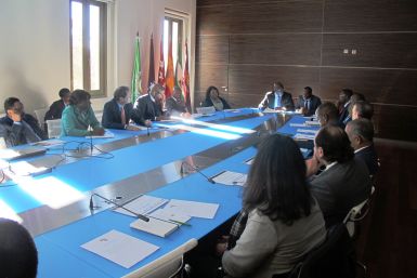 Luis Padrón, en la reunión del Grupo de Embajadores Africanos en Madrid