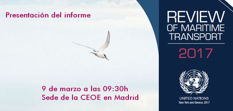 Presentación del informe Review of Maritime Transport. 9 de marzo de 2018 en la sede de la CEOE en Madrid