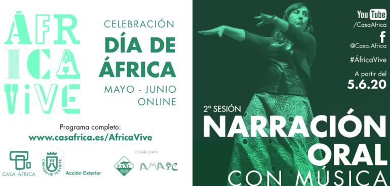 Cuentos africanos con Ana Griott y música de Khali Thioune. Narración oral en línea.