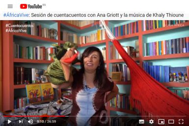 1ª sesión de cuentacuentos con Ana Griott y la música de Khaly Thioune