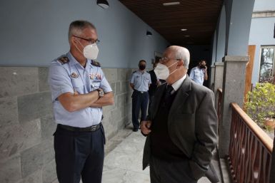 El nuevo jefe del Mando Aéreo de Canarias, Juan Pablo Sánchez de Lara, visita Casa África