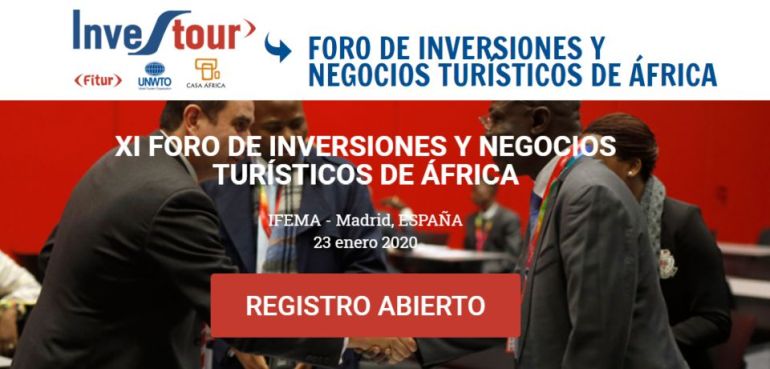 INVESTOUR 2020. XI Foro de Inversiones y Negocios Turísticos en África. A celebrar el 23 de enero 2020 en Madrid