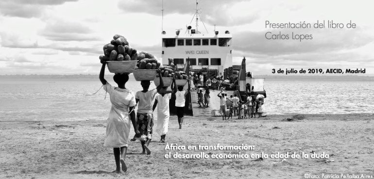 Presentación del libro "África en transformación", de Carlos Lopes. 
En la AECID, el 3 de julio de 2019