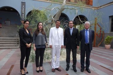 Vino acompañado de su directora de gabinete y se le mostró el trabajo de la institución para poder valorar la posibilidad de nuevas actividades conjuntas