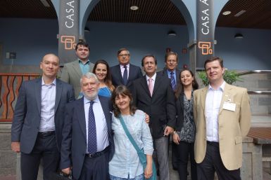 Una delegación de una misión comercial brasileña estuvo hoy en la sede de Casa África