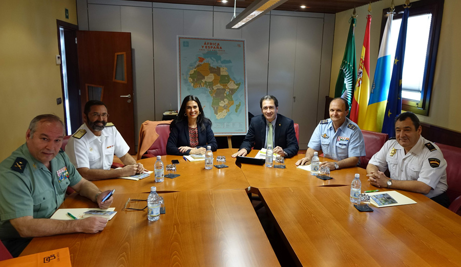 Casa África se reúne con los máximos responsables militares y policiales del Archipiélago