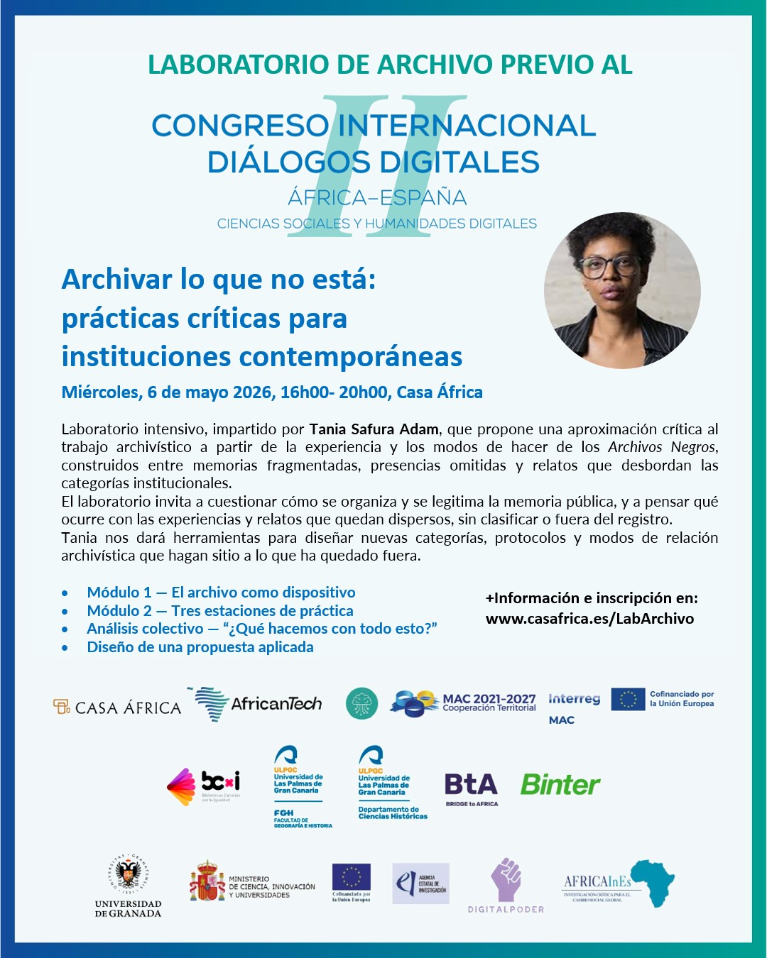 Cartel Taller Archivos Negros