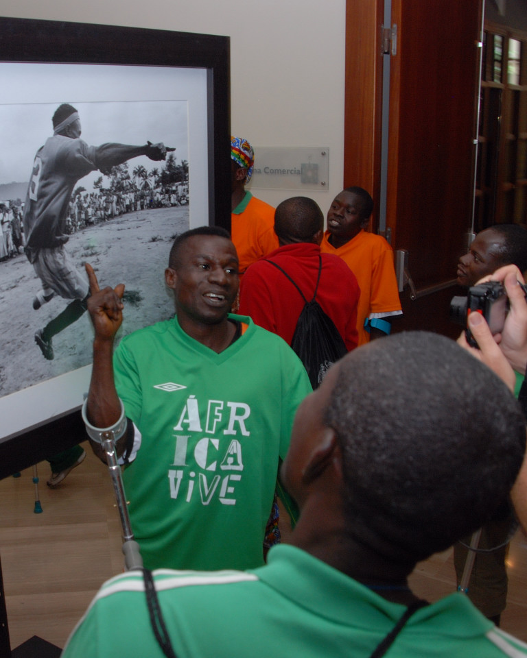 6. Equipo 'One goal' en la exposición