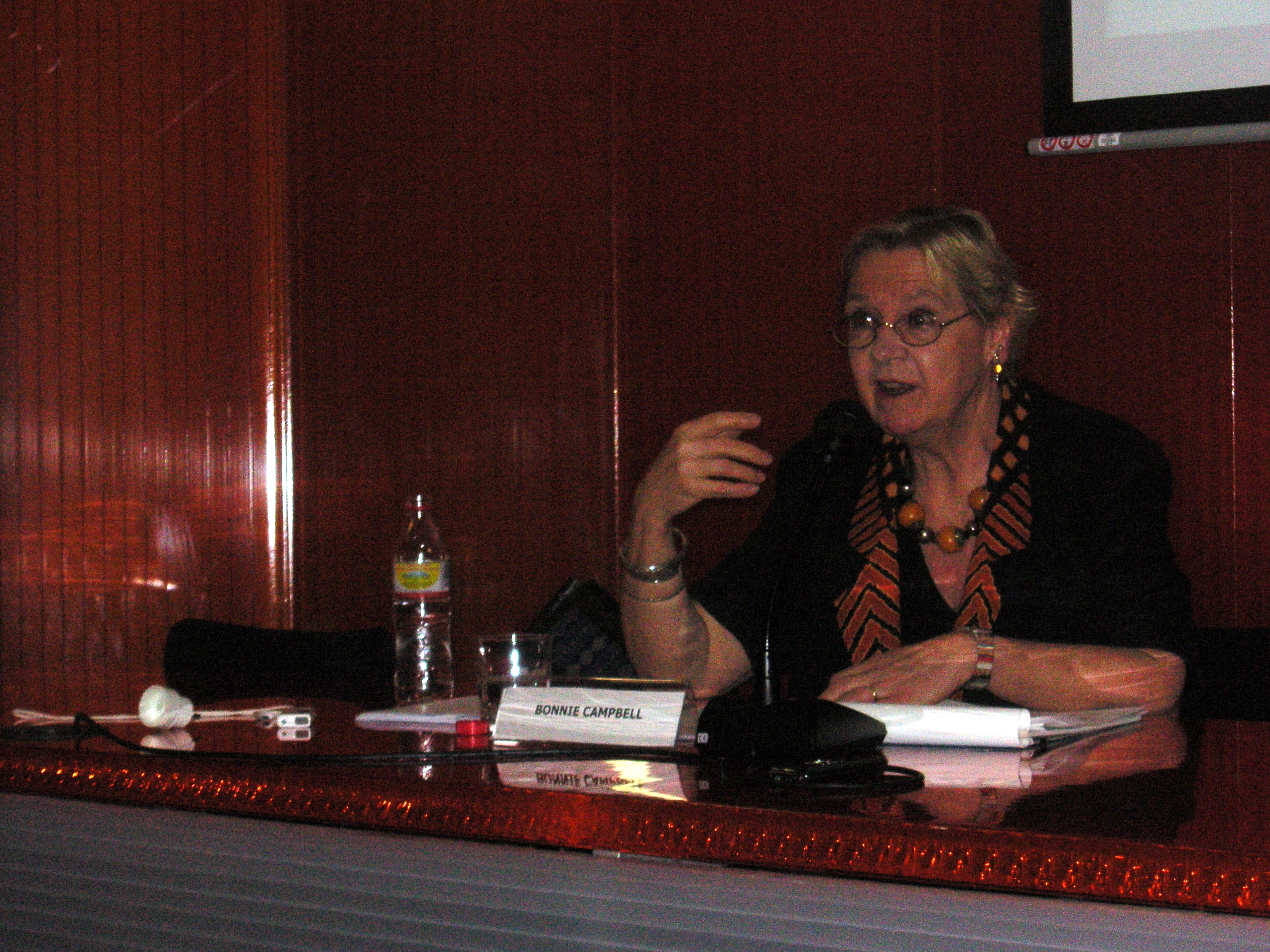1. Bonnie Campbell, Institute d'Études Internationales de Montréal, UQÀM
