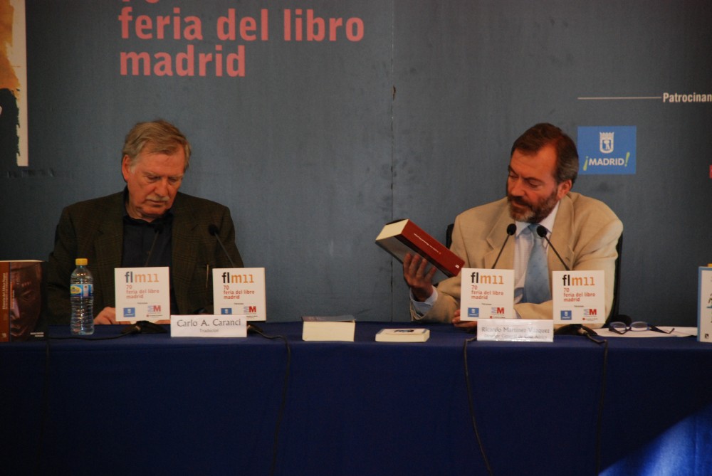 16. Carlo A. Caranci, traductor de Historia del África Negra, del profesor Ki-Zerbo y Ricardo Martínez Vázquez, Director General de Casa África
