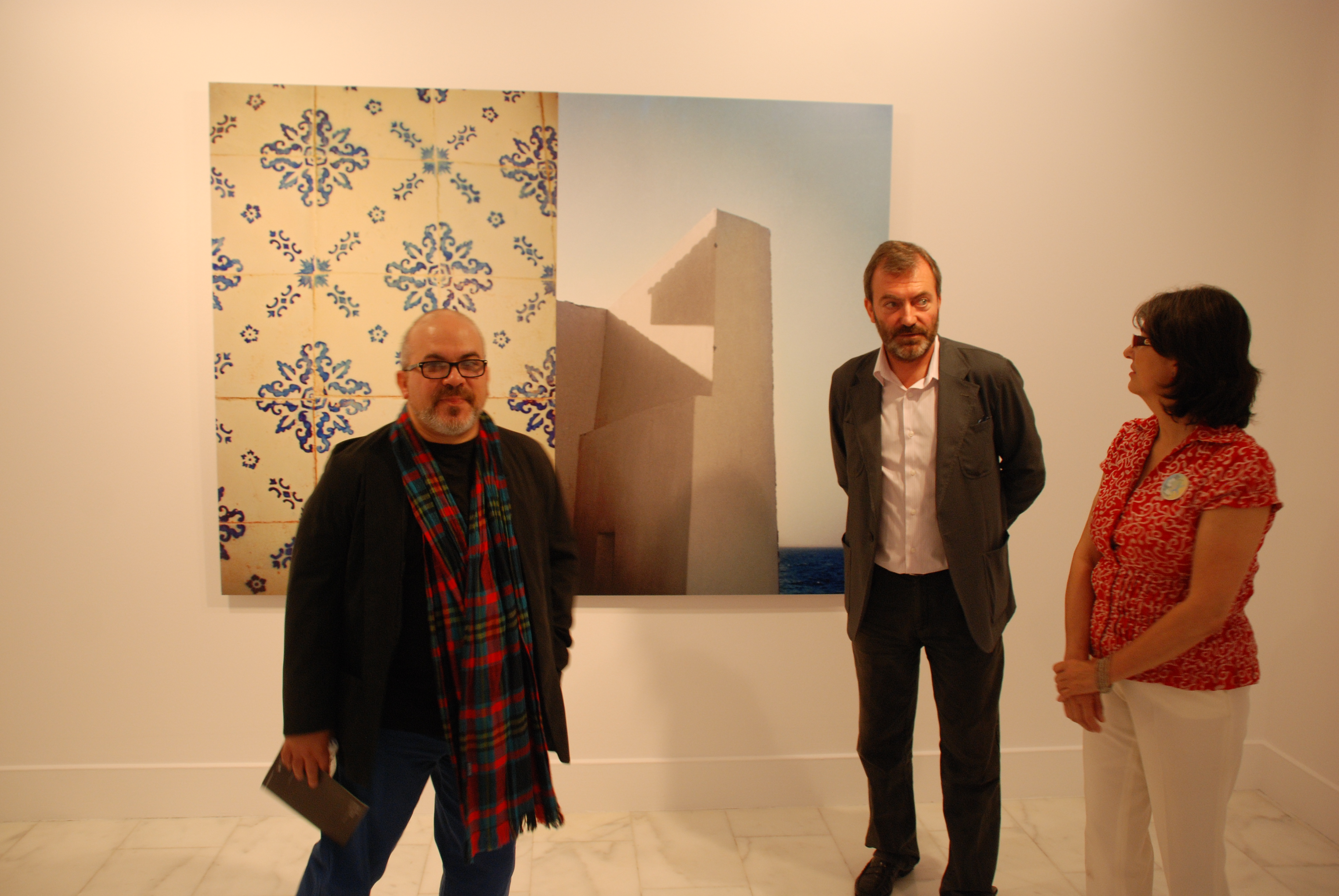 10. Omar Pascual Castillo, Director artístico del CAAM, Ricardo Martínez Vázquez, Director General de Casa África y Luz Caballero, Consejera de Cultura y Patrimonio Histórico y Cultural en la inauguración