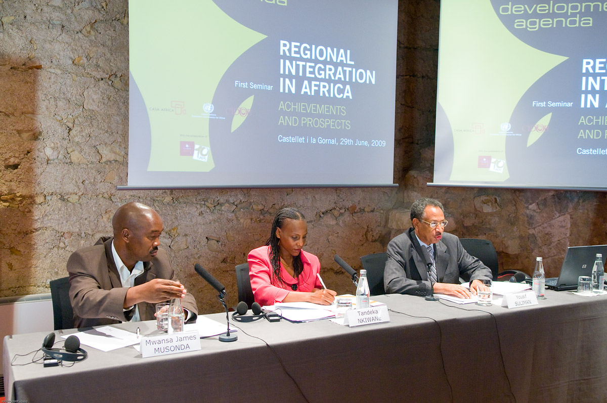 10. Mawasa James Musonda, Tandeka Nkiwane (Universidad de Sudáfrica) y Yousif Suliman, ex director de Cooperación Regional y de la División de Integración y asistente especial del Secretario Ejecutivo de la UNECA