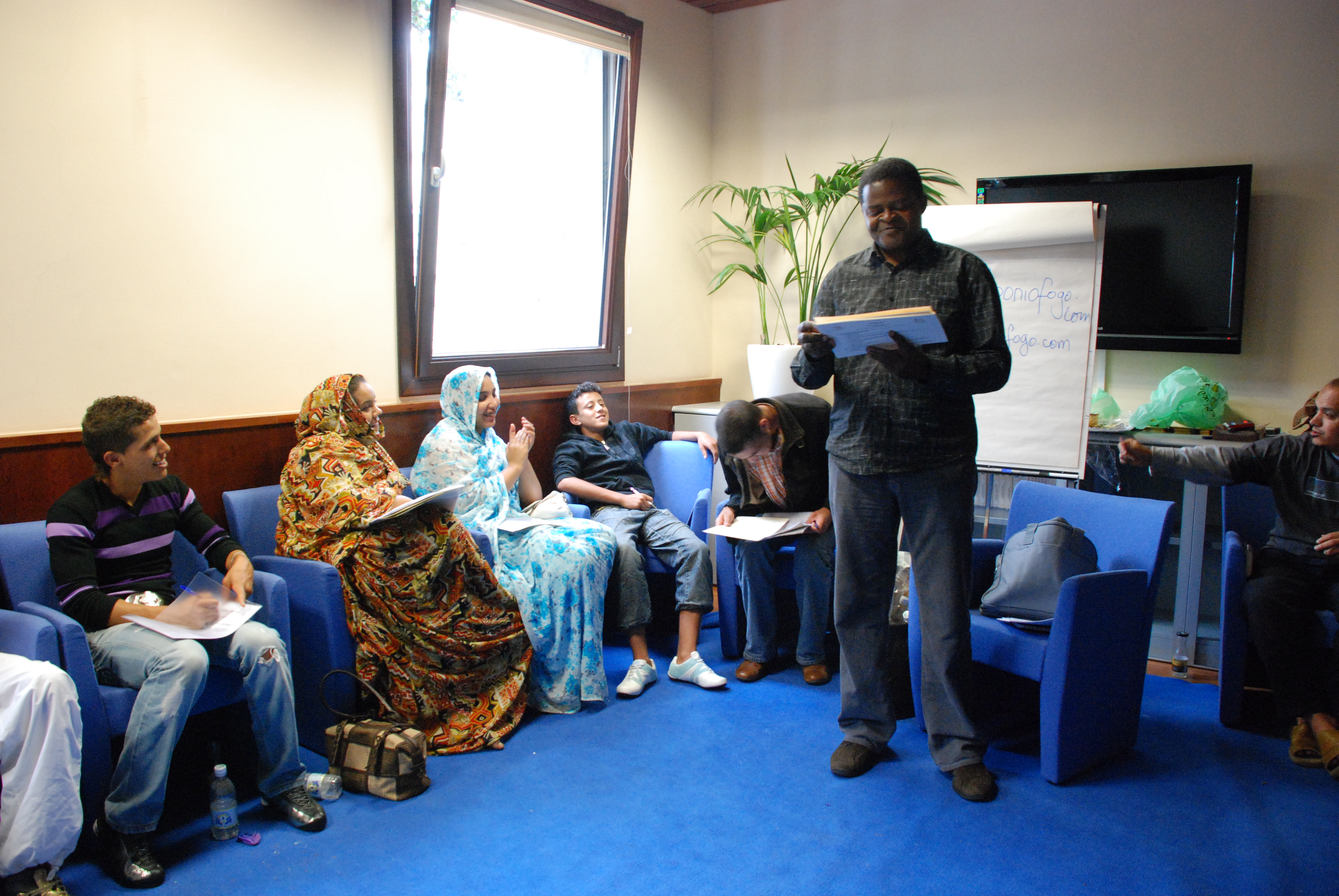 1. Taller de narración con Boniface Ofogo