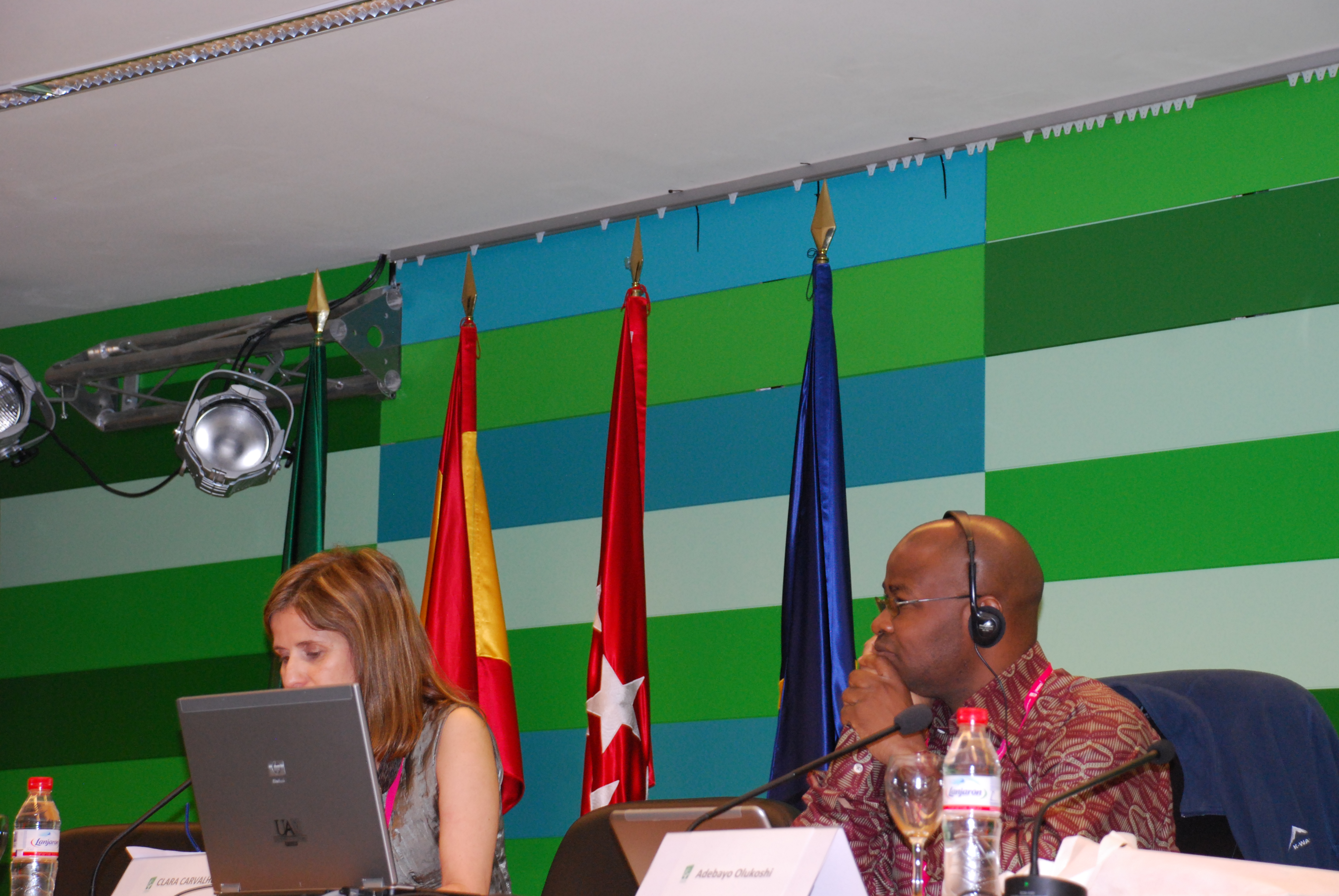 15. Imagen de la presentación de la conferencia de Adebayo Olukoshi, Director del Instituto Africano para el Desarrollo y Planificación