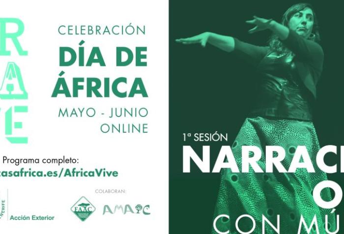 Cuentos africanos con Ana Griott y música de Khali Thioune. Narración oral en línea.