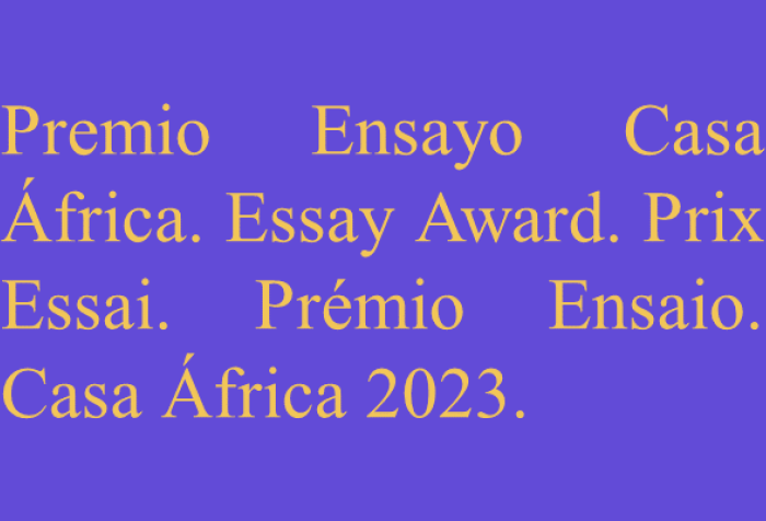 14ª Convocatoria de los Premios de Ensayo Casa África