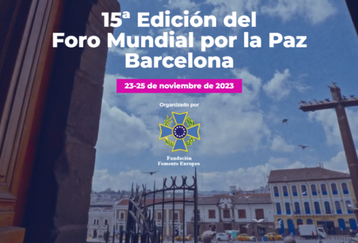 XV World Peace Forum Barcelona 2023
