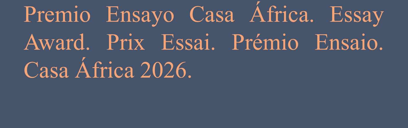 17ª Convocatoria de los Premios de Ensayo Casa África
