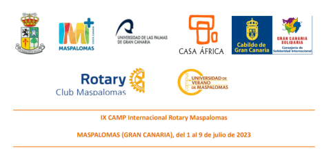 Programa del IX Camp Internacional del Rotary Club Maspalomas