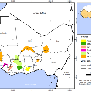 Distribución de los pueblos africanos a los que pertenecen las representaciones femeninas de esta muestra