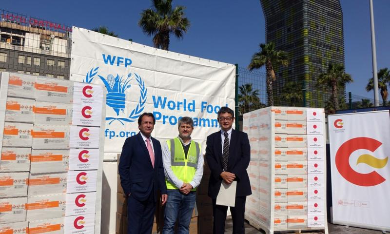 El PMA realiza desde Gran Canaria un envío de alimentos a Mauritania financiado por España y Japón