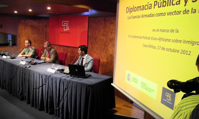 Los participantes en la VII Conferencia Policial Euro-Africana reciben una charla sobre Marca España en Casa África