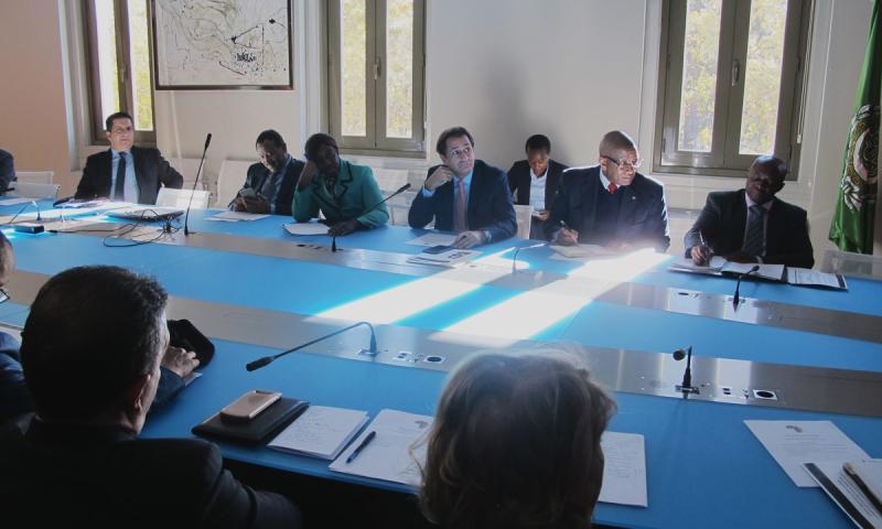 Luis Padrón, en la reunión del Grupo de Embajadores Africanos en Madrid