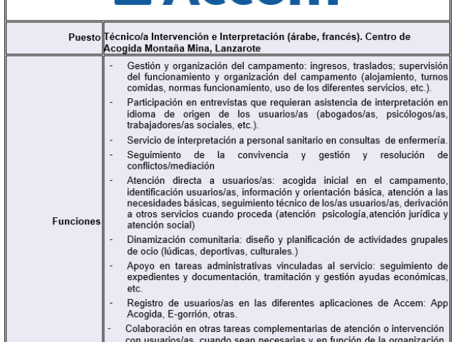 Accem 2026 árabe/FR