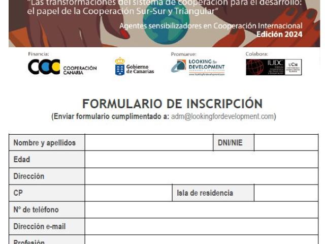 Formulario de inscripción