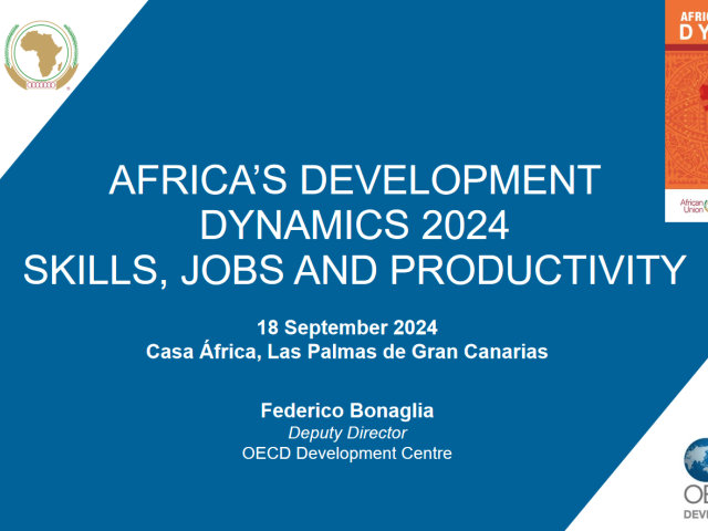 Africa's Development Dynamics 2024. Presentación Federico Bonaglia