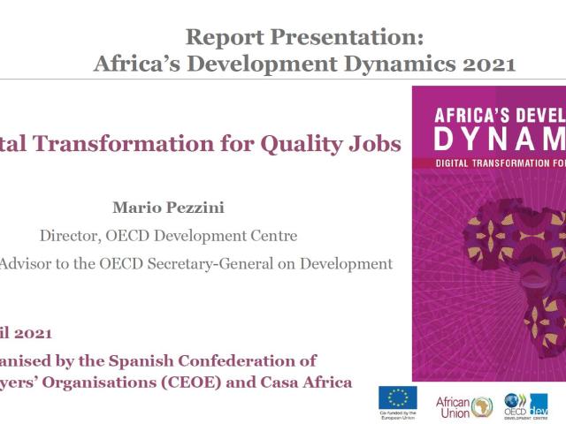 Mario Pezzini. Presentación del informe «Africa's Development Dynamics 2021»