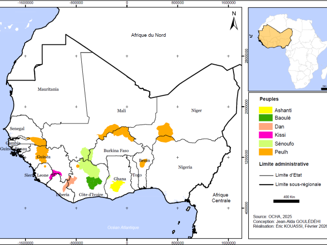 Distribución de los pueblos africanos a los que pertenecen las representaciones femeninas de esta muestra