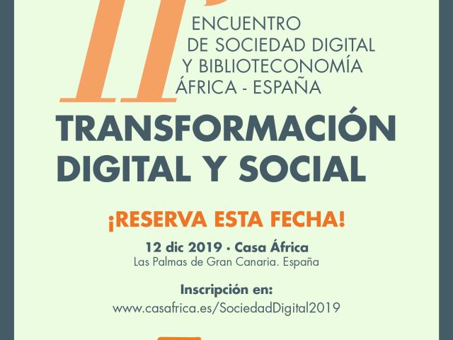 Anuncio en RRSS del XI Encuentro de Sociedad Digital y Biblioteconomía