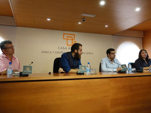 Mesa de presentación de la jornada: Germán Santana, Teodoro Nelson, Juan Pablo Seijas y Ruth Medina