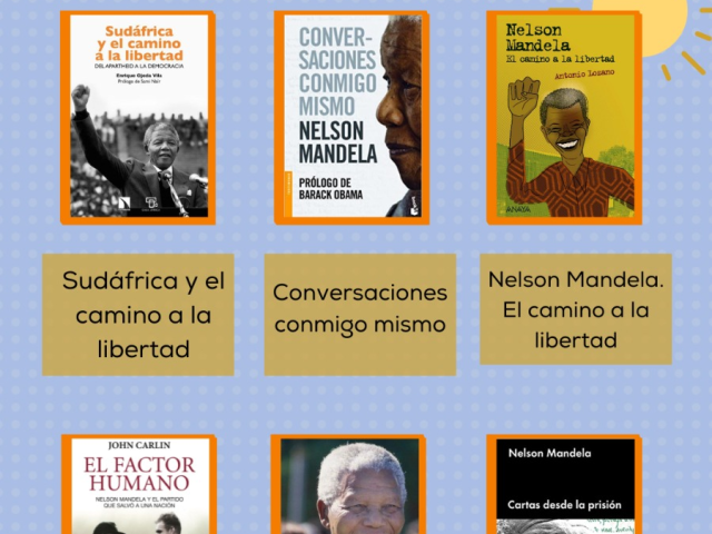 Algunos libros sobre Mandela en nuestra Mediateca