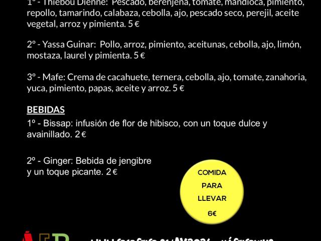 Menú Senegal