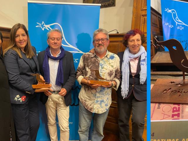 Recogida del premio
