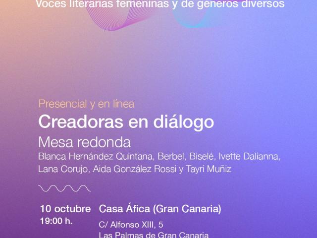 Cartel para RRSS Creadoras en diálogo