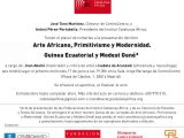 Presentación del libro "Arte Africano, Primitivismo y Modernidad. Guinea Ecuatorial y Modest Gené"