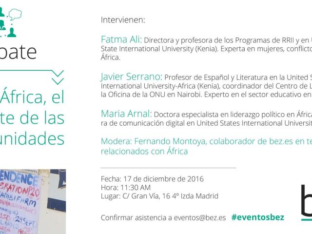 bez.es acoge el debate “África: el continente de las oportunidades” en Madrid