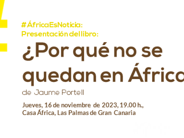Presentación del libro «¿Por qué no se quedan en África?», de Jaume Portell
