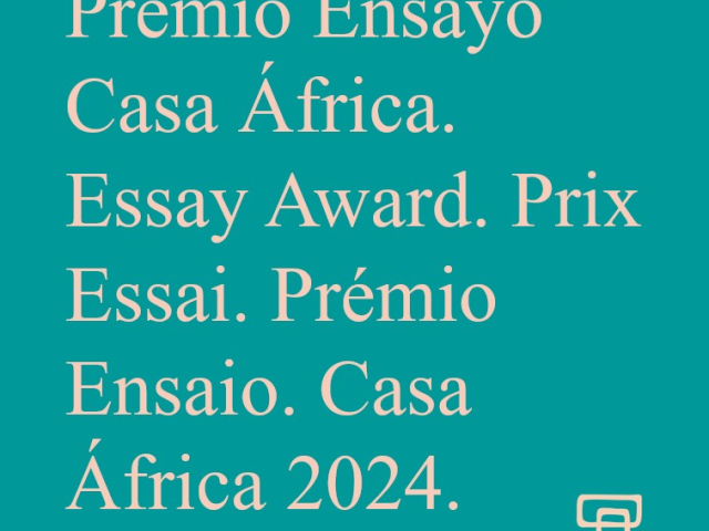 15ª Convocatoria de los Premios de Ensayo Casa África