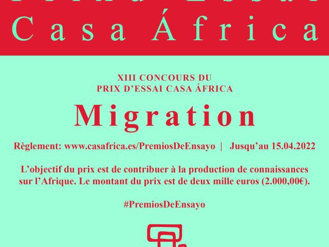 13ª Convocatoria de los Premios de Ensayo Casa África
