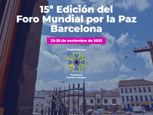 XV World Peace Forum Barcelona 2023